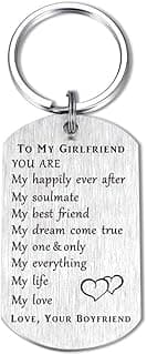 CPLJW Boyfriend Girlfriend BF GF Keychain Gifts for Anniversary Birthday Valentine Wedding Christmas Meaningful Presents