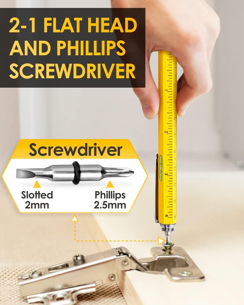 Stocking Stuffers for Men, Gifts for Him, Multitool Pen Christmas Birthday Present, Ideas for Guys Husband Who Have Everything, Tools Cool Gadgets Birthday, White Elephant for Adults Women Dad Grandpa