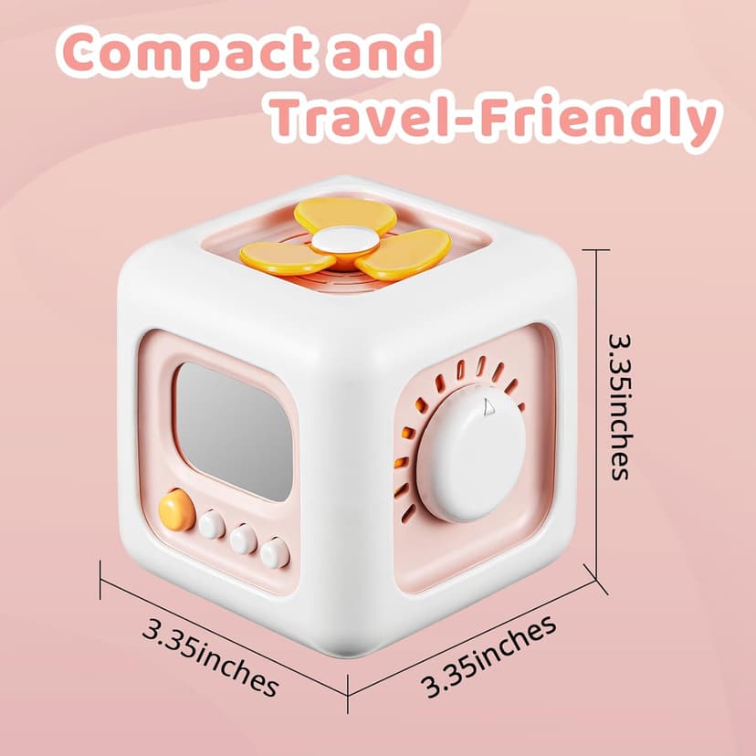 Busy Cube Toys for 1 Year Old Girl Gifts, Montessori for Baby Girl, Travel Sensory Toys for Toddlers 1-3, Learning Fine Motor Skills| 1st Birthday Girl Gifts 12 Months +