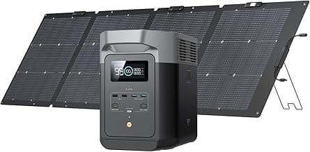 EF ECOFLOW Solar Generator DELTA2 with 220W Solar Panel, LFP(LiFePO4) Battery, Fast Charging, Portable Power Station for Home Backup Power, Camping & RVs