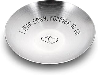 1 Year Anniversary for Him Her One Year Paper Anniversary Ring Holder First Anniversary Wedding Gifts for Husband Wife 1st Anniversary Dating Gift for Couples Boyfriend Girlfriend Birthday Christmas