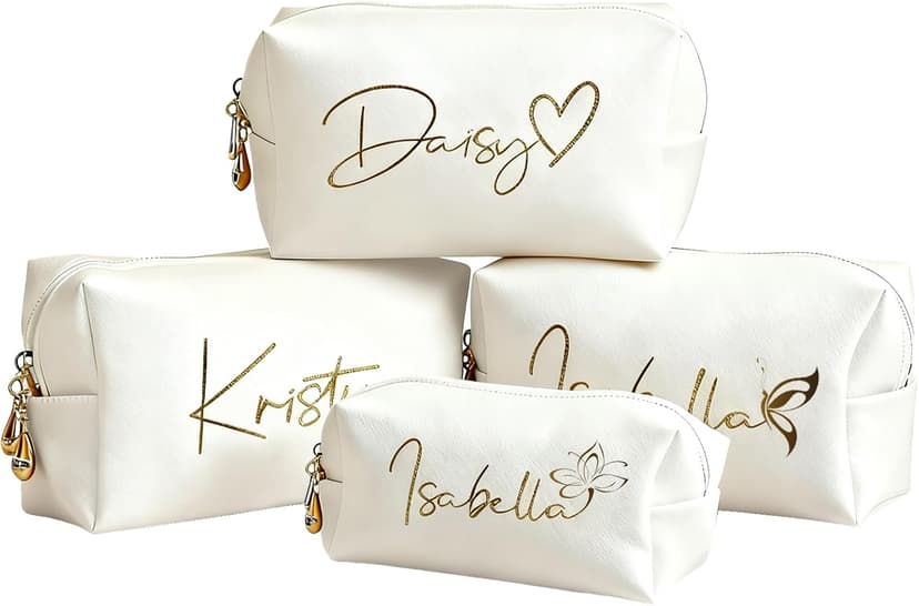 Personalized custom signature makeup bags, wedding bridesmaid gifts, the best gift for your best friend, suitable for weddings, gift-giving, travel makeup bag customized gift box
