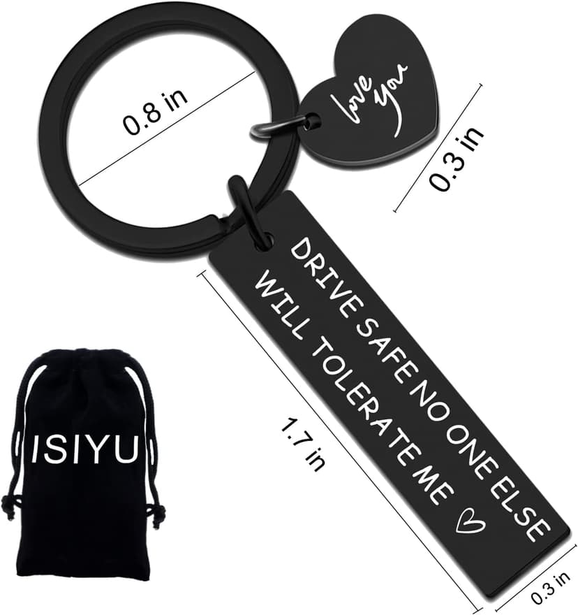 Mens Fathers Day Dad Gifts for Him Naughty Birthday Bf Gifts Anniversary Keychain for Men Sweetest Day for Him Husband Boy Friend Drive Safe Couples from Girlfriend Wife Gift Her Fiance Christmas