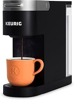 Keurig K-Slim Single Serve K-Cup Pod Coffee Maker, Multistream Technology, 3 Brew Sizes, Slim and Sleek Design, 46oz Removable Reservoir, Black