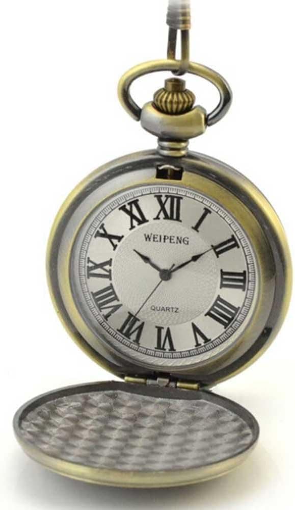 Fathers Personalized Engraved Pocket Watch, Engraved Dad, Grandpa for Father and Grandpa,Men's Pocket Watch with Chain