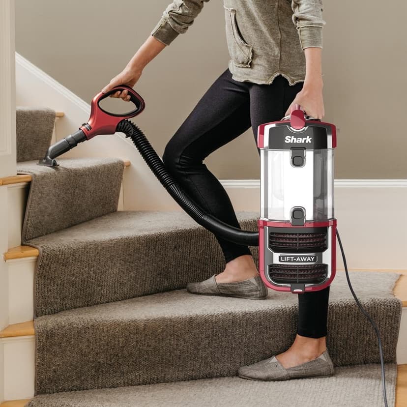 Shark ZU561 Navigator Lift-Away Speed Self Cleaning Brushroll Lightweight Upright Vacuum with HEPA Filter, Red Peony