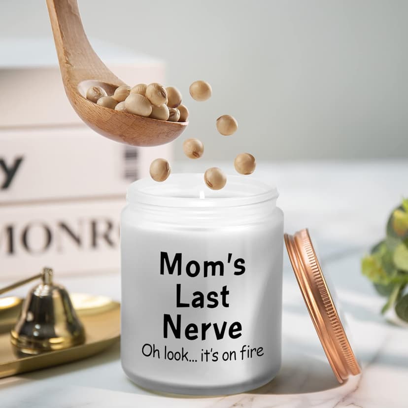 Gifts for Mom from Daughter, Son - Funny Mom Birthday Gifts - Mother's Day Gift for Mommy Mama - Mom's Last Nerve Scented Candle