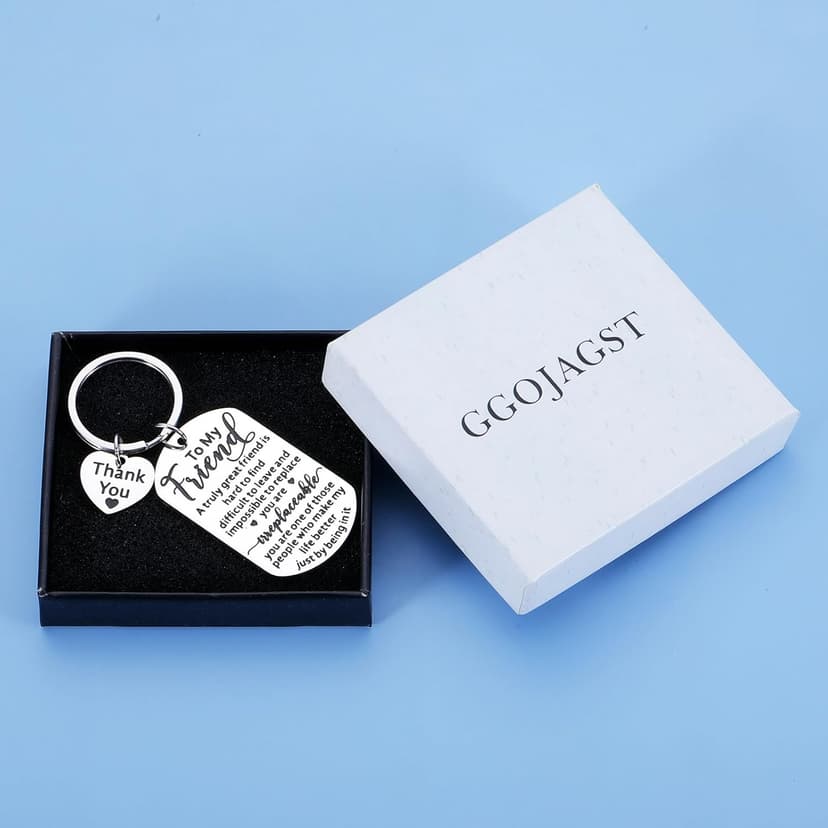 Gift for Best Friend Women Men Friendship Gift for Him Her Christmas Birthday Graduation Gifts for Friends Sentimental To My Friend Keychain Thank You Gifts Bestie