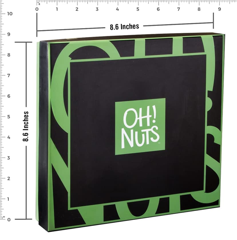 Oh! Nuts Dried Fruits and Nuts Gift Basket - Premium, Healthy Assortment of Nuts & Dried Fruits, Grown and Traditionally Crafted in the USA, Sealed Fresh in Individual Packs (Green box)