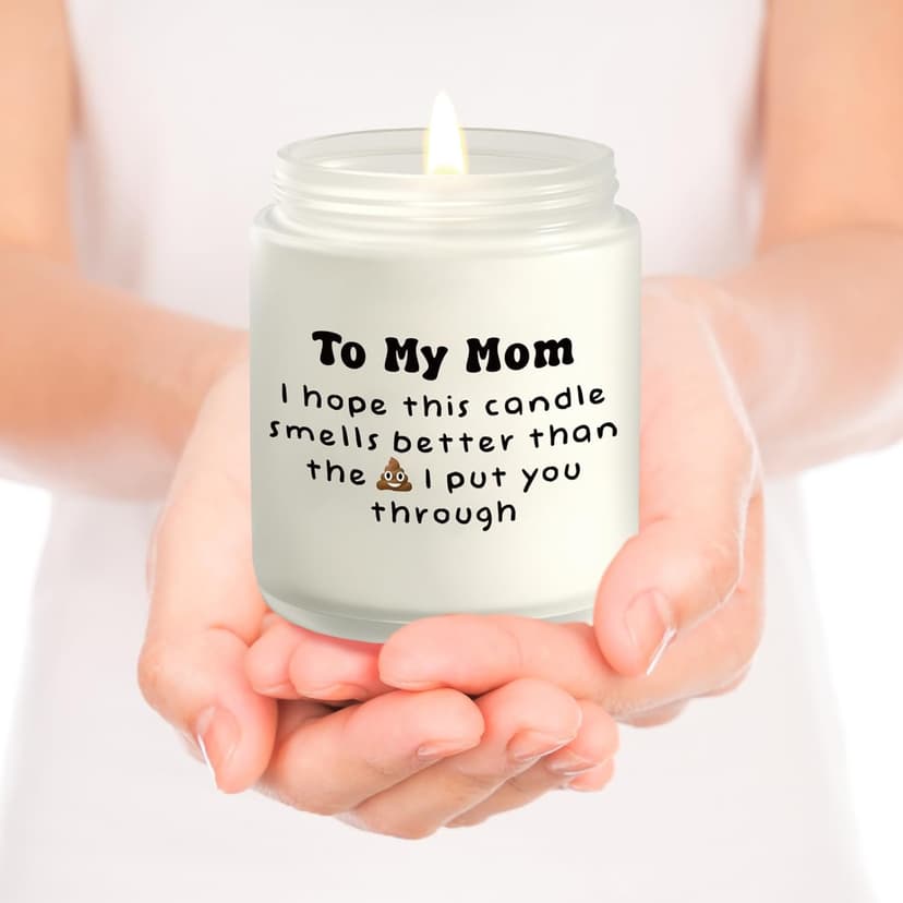 Lavender Scented Mom's Funny Christmas Candle