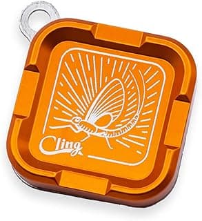 Cling Fishing Products Mag Grab® Mini – Compact Magnetic Fly Holder & Organizer for Anglers (Rising Dun, Orange)