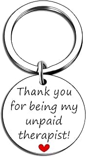 Funny Gifts For Women Best Friend Birthday Gifts Appreciation Keychain For Best Friends Bestie Sister Bff Friend Gift For Women Christmas Gift Unique Thank You For Being My Unpaid Therapist Jewelry
