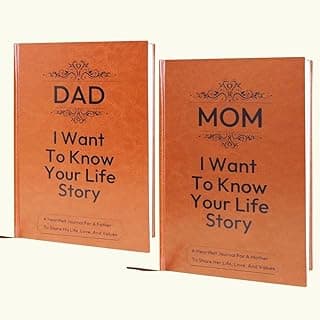 Mom And Dad I Want to Hear Your Life Story Journal (Hardcover). This Journal, Which Includes 250+ Prompt Questions, Is A Sentimental Fathers Day Gift For Dad Thanksgiving Day, Birthdays & Christmas.