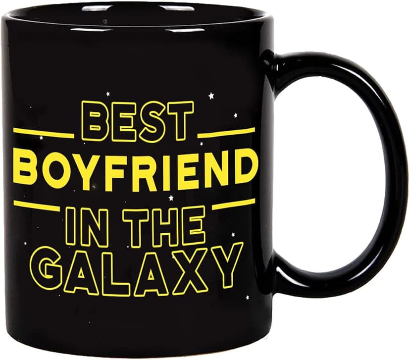 Fatbaby Best Boyfriend in the Galaxy Coffee Mug,Funny Birthday Valentine's Day Christmas Gifts For Boyfriend Him Tea Cup 11 oz