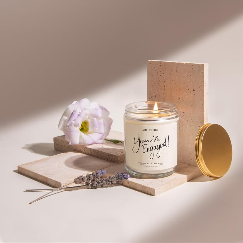 Engagement Gifts for Couples - Lavender Scented Candles, Gift for Newly Engaged Couples, Engagement Gifts for Her, Women, Best Engaged Gift