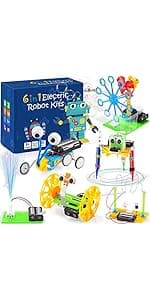 STEM Kits for Kids Crafts 6-8 8-12, Boys Gifts Toys for 6 7 8 Year Old Boy Birthday Gift Ideas, STEM Toys Crafts 6+ 7+ yr, Robotics Science Kits Activities Robot Building Age 8-10 9 10 11 12 13 14