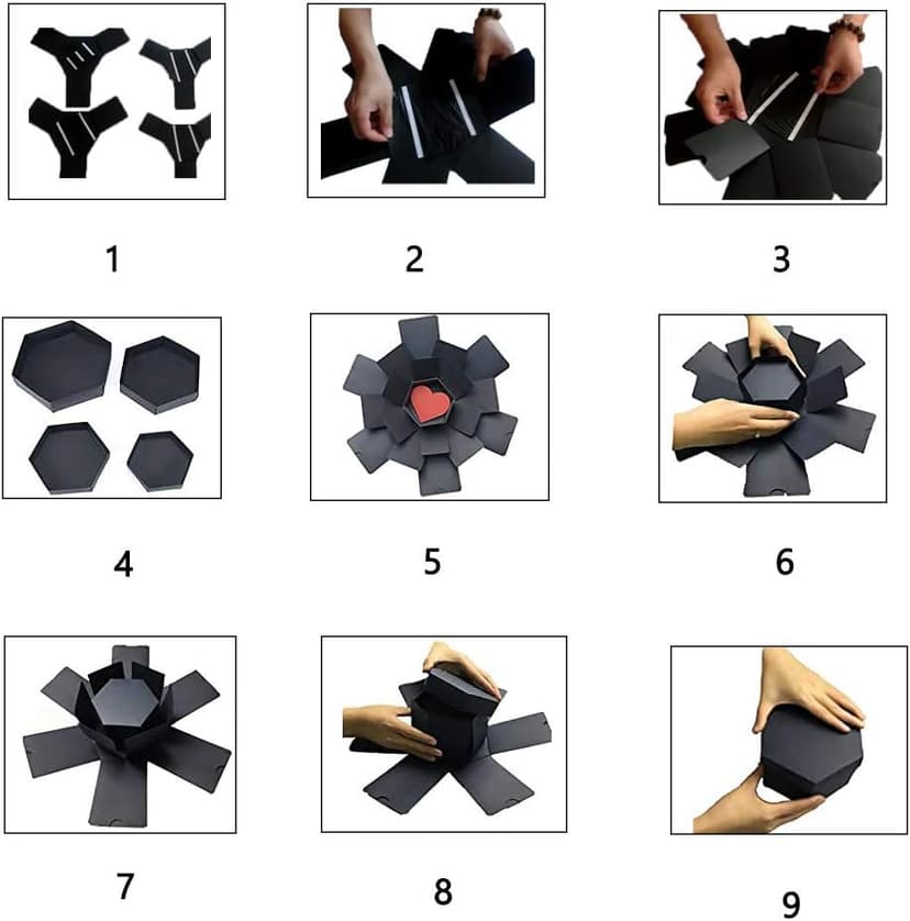 Explosion DIY Gift Set, Exploding Love Box for Couples, Sentimental Gift for Wedding, Birthday Party, Boyfriend, Girlfriend, Scrapbook Style Photo Album, Memory Box