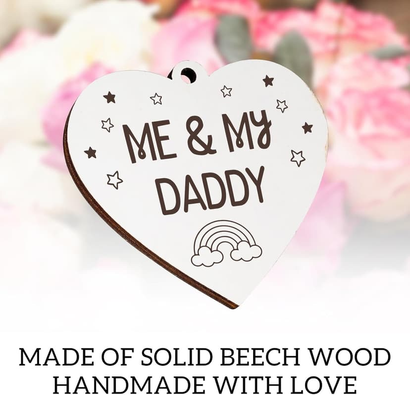 New Dad Gifts, First Time Dad Gifts, Me and My Daddy Picture Frame, Baby Gift for Daddy,Room Decor Vintage Style,Baby Gender Neutral Rotating Photo Frame 4x6