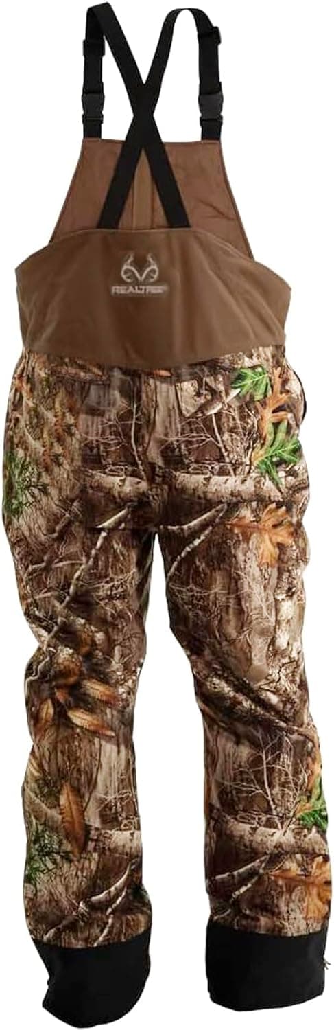 Realtree Men's Camo Hunting Insulated Water Resistant Breathable Midweight Super Warm Bibs Coveralls