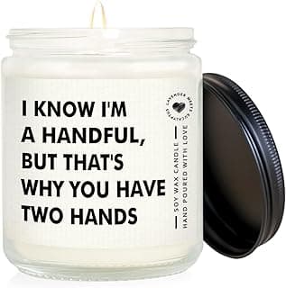 Anniversary Candle Gifts for Boyfriend, Husband, Him - Handmade Lavender Scented (7oz), Funny Birthday Valentines Day Christmas I Love You Gift for Him Boyfriend