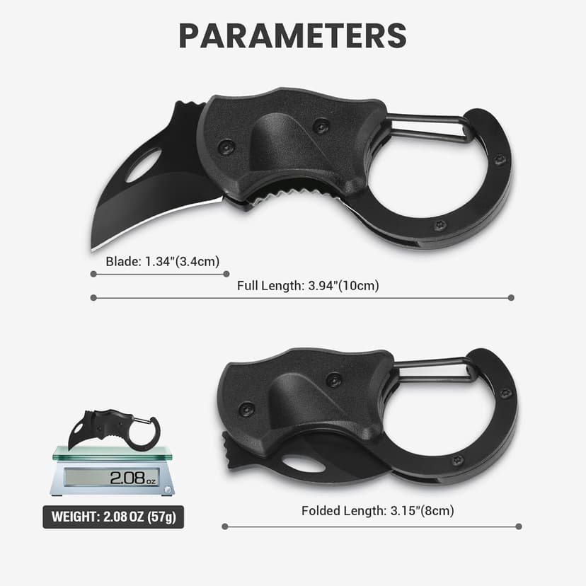 Small Pocket Knife Gift for Men, Keychain Box Cutter with 1.34inch Blade, Mini Folding Knives EDC Gadgets for Everyday Carry, Stocking Stuffers Gift for Adults Men Him