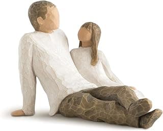 Willow Tree Father and Daughter, Celebrating Loving Bond Between Fathers and Daughters, Grandfathers and Granddaughters, Works Well in Family Groupings, Sculpted Hand-Painted Figure