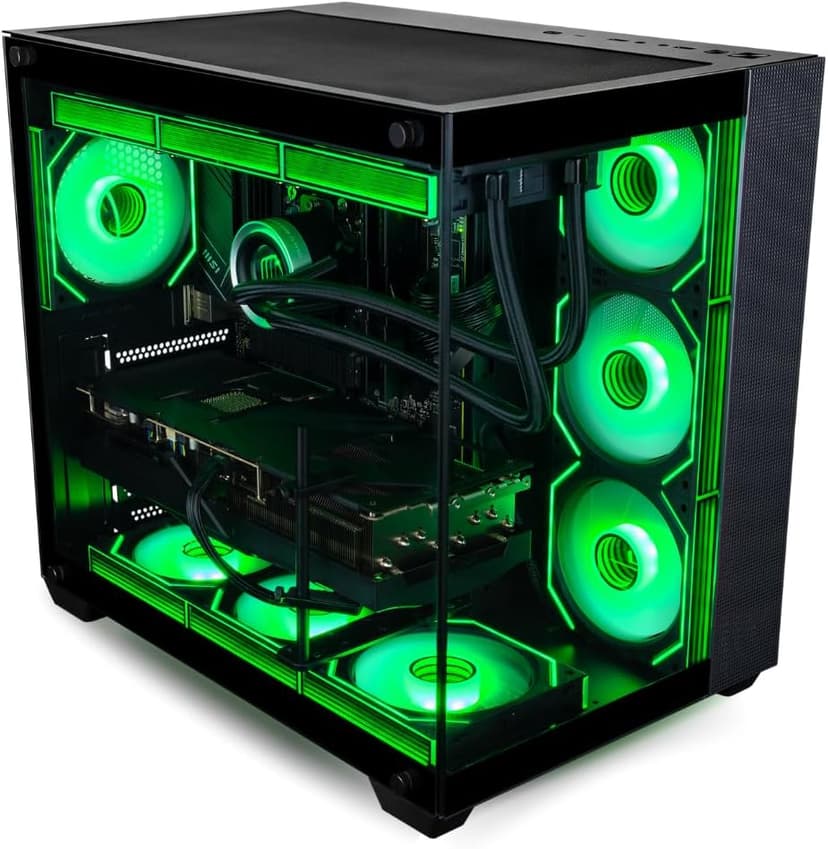 Panorama XL Gaming PC Desktop (NVD GeForce RTX 5080, Intel 24-Core i9-14900KF Processor, 96GB DDR5 RAM, 4TB Gen4 NVMe SSD, WiFi 6E, HDMI, Windows 11 Pro) Best 2025 Prebuilt Tower RGB Gamer Computer