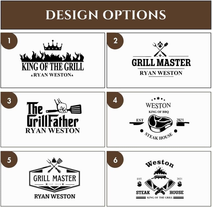 GIFTS TO ENGRAVE Personalized Grilling Gifts for Men - Custom Fathers Day Present for Dad - BBQ Cutting Board Perfact Grill Master Gifts for Him, Dad, Father in Law, Husband 2025