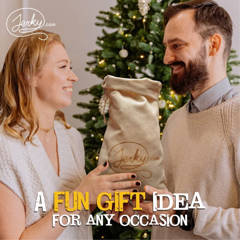 Jerky.com Jerky.com Exotic Meat Sticks Gift Bag | Wild Game Jerky Sampler with Venison, Elk & Wild Boar | 12pc High Protein Meat Snacks Variety Pack | Unique Gift Basket for Men, Dad, Hunters, Outdoorsmen