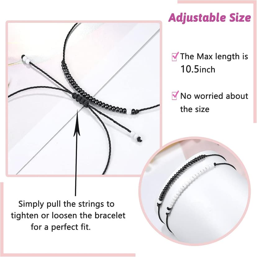 UNGENT THEM Pinky Promise Matching Bracelet for Couples Soulmate Man Distance Relationship Gifts for Women Men Him Her…