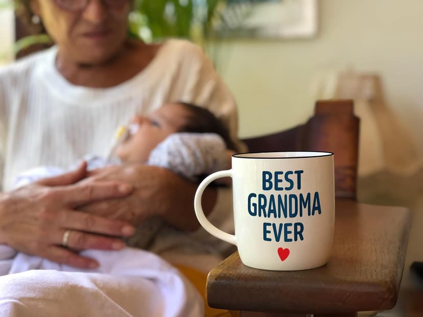 Triple Gifffted Worlds Best Grandparents Coffee Mugs for Grandma and Grandpa, Gifts Ideas From Grandkids, Grandchildren, New First Time Grandparent Announcement Christmas Valentines Day, Ceramic 380ml