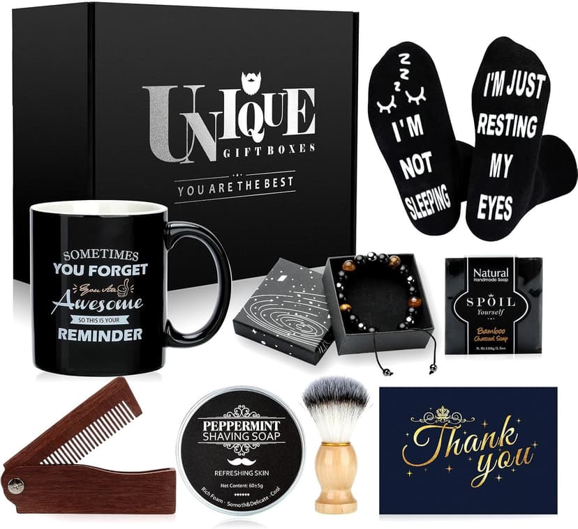 Sovyime Birthday Gifts for Men Who Have Everything, Luxury Gift Set for Men Birthday Gifts Ideas, Funny Men's Gift Baskets for Mens Him, Boyfriend Husband Anniversary Fathers Day Giftss for Dad Daddy
