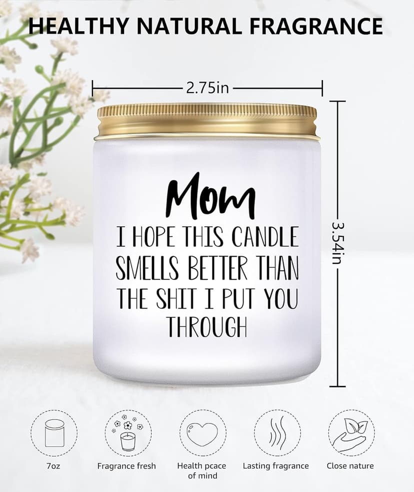Gifts for Mom from Daughter Son, Mothers Day Birthday Christmas Thanksgiving Gifts for Mom,Stepmother Adoptive Mother, Lavender Scented Candle