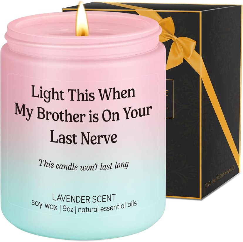 LEADO Scented Candle - Sister in Law Gifts - Funny Bridal Shower, Wedding, Christmas, Birthday Gifts for Sister in Law, Brother, Brothers Girlfriend, Bride - Happy Birthday Present Ideas for SIL