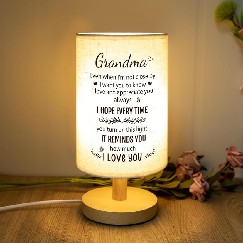 Grandma Birthday Gifts, Mothers Day Grandmother Long Distance Gifts from Granddaughter, Grandmother Desk Bedside Lamp Home Decor from Grandkids