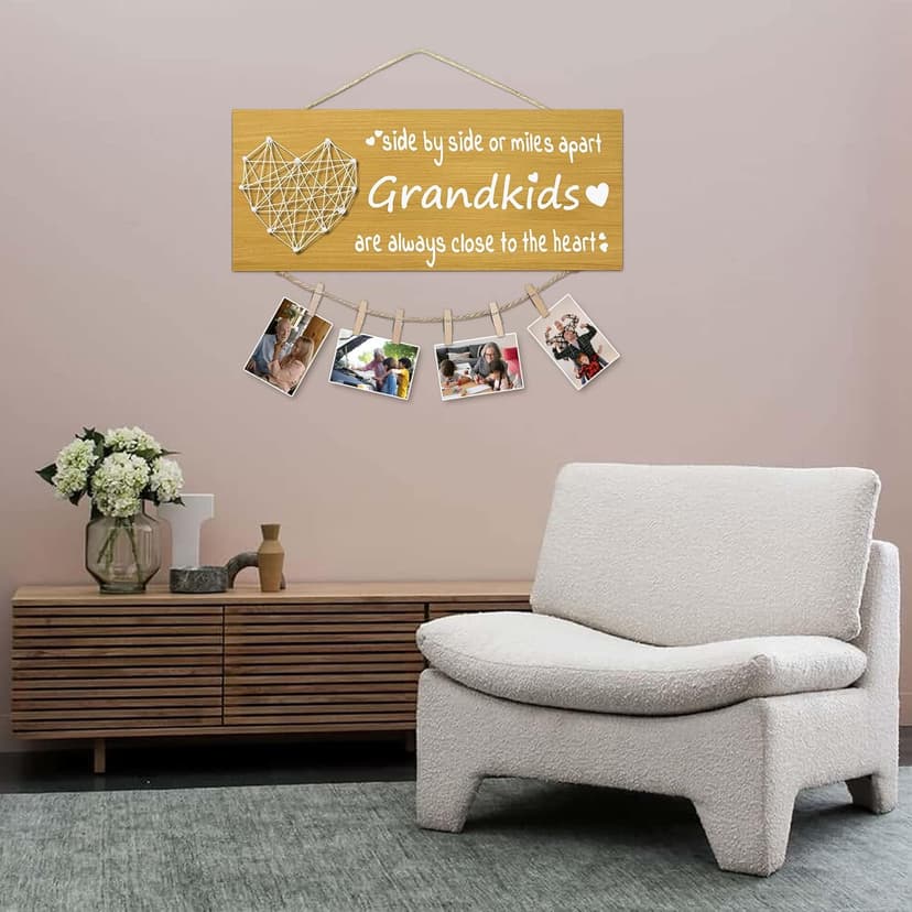 Christmas Gifts for Grandma Grandpa from Granddaughter Grandson - Grandkids Picture Frame for Grandmother Grandfather Grandparent for Mothers Day Fathers Day Grandparents Day Birthday Thanksgiving