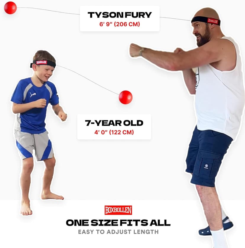 Boxbollen® Boxing Reflex Ball - Celebrity-Endorsed Home Workout Game - App-Connected Punch Counter - Hand Eye Coordination Training Ball - Christmas Gift for Boxers, All Ages - Stocking Stuffer