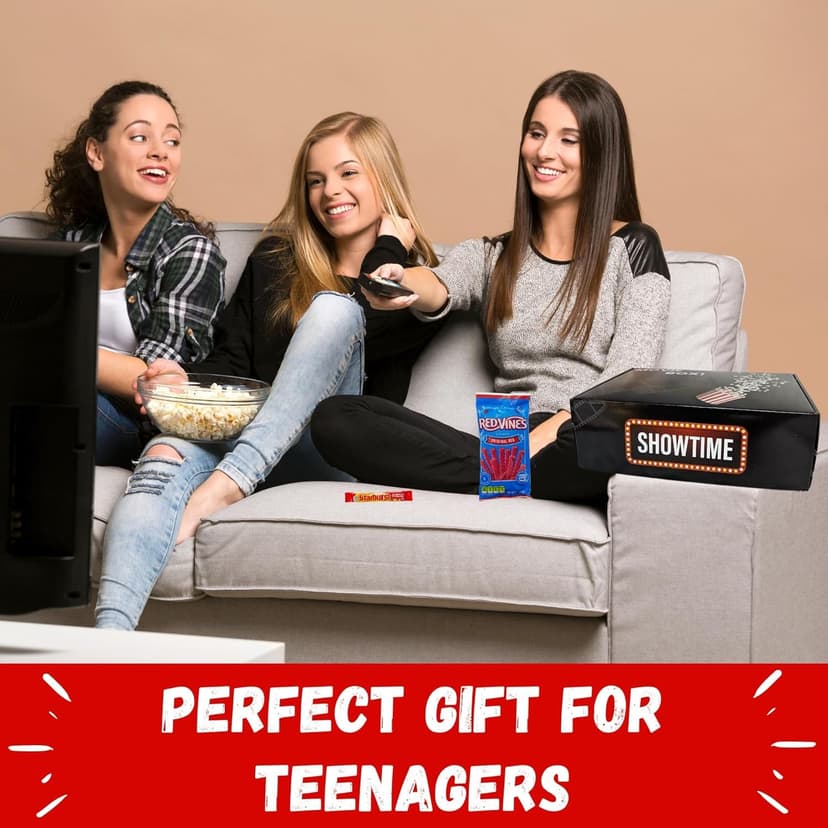 Movie Night Gift Basket – 42-Piece Gift Box with Popcorn, Candy, Snacks & Bingo – Birthdays, Date Night, Family, Kids, Adults, Mom, Dad, Teens, Christmas, Mothers Day, Fathers Day, Raffle & Fundraiser