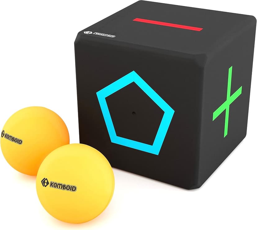 KOMBOID Ball Bouncing Skill Game for Teenagers and Adults. 12+ Years Old. Cube X 1, Single Cube, 2 Balls.