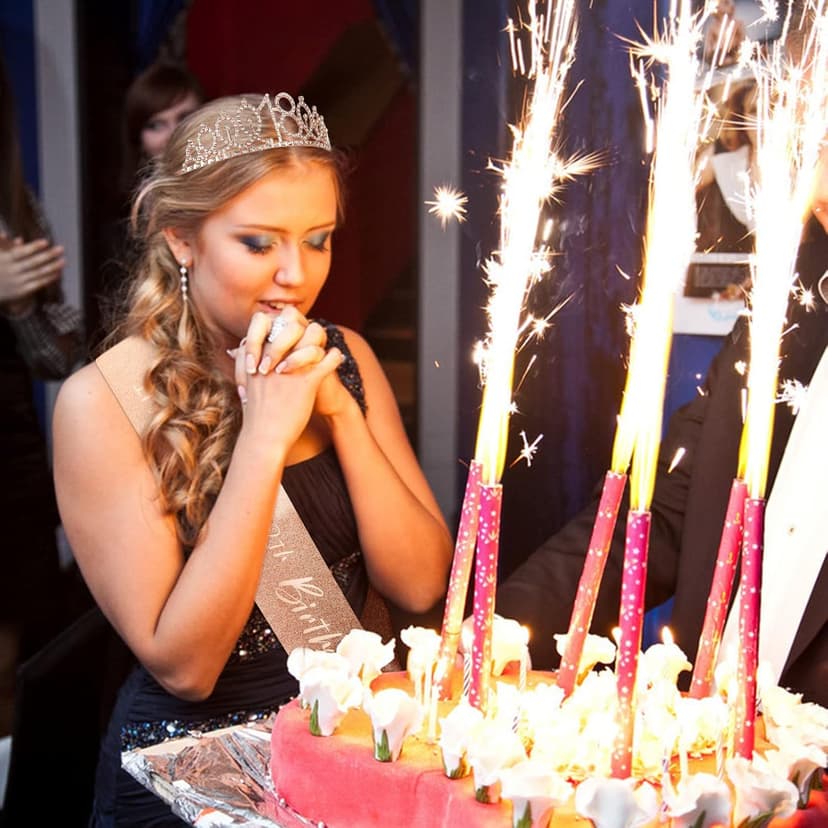 Crown and Pearl Pin Set for 18th Birthday - It's My 18th Birthday Sash, Tiara, Cake Topper, Decorations and Gift for Her