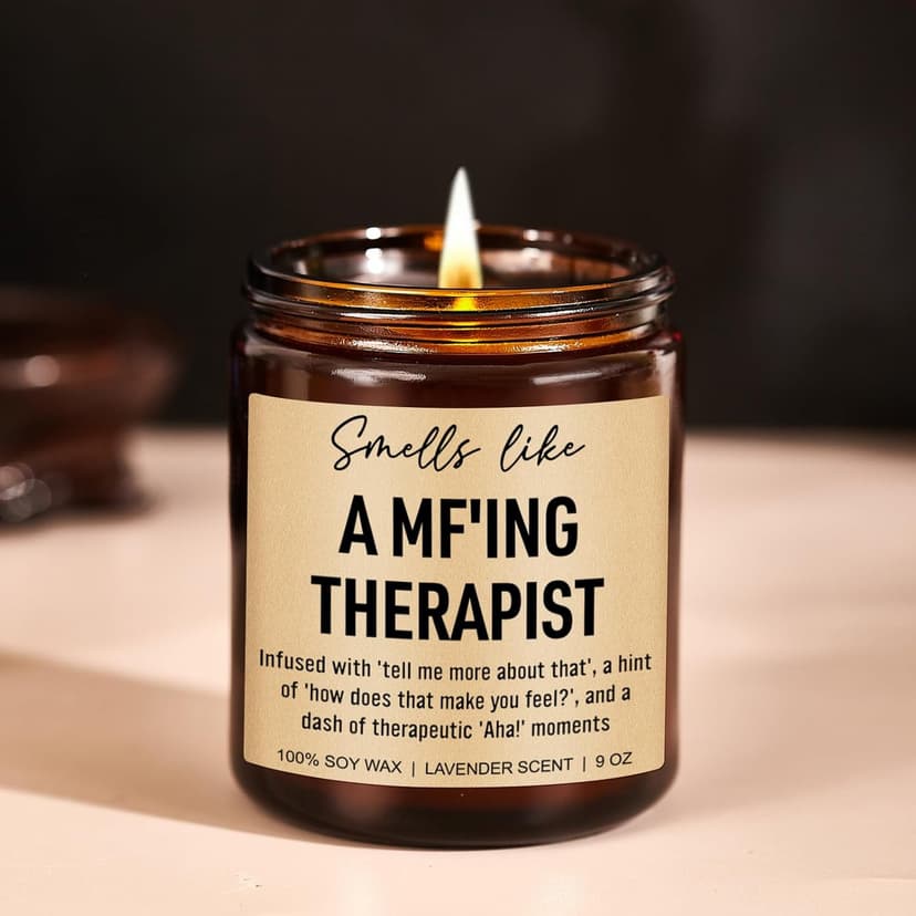 Funny Scented Candle, Therapist Gifts, Occupational Therapy Gifts, Psychology, Therapy Office Decor, Christmas, Graduation, Mental Health Therapist Presents for Women, Men, Psychologist