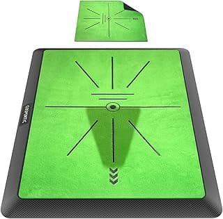 Golf Hitting Mat,Golf Training Mat for Swing Path Feedback Detection Batting, Extra Replaceable Golf Practice Mat 16"x12", Golf Gifts for Men Women for Home Indoor Outdoor