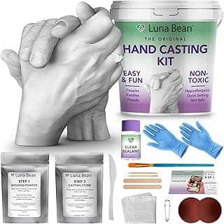 Luna Bean Hand Casting Kit – The Original Hand Mold Kit for Couples – Birthday Gifts, Bridal Shower, Wedding, Engagement Gifts for Her Him Anniversary for Men Women Wife Husband Boyfriend Girlfriend