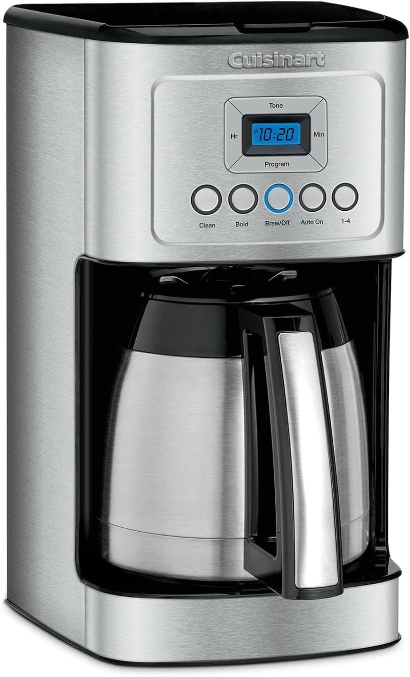 Cuisinart 12-Cup Coffee Maker with Thermal Coffee Carafe, Stainless Steel, Programmable Large Capacity Drip Coffee Machine for Home or Office, DCC-3400NAS, Silver
