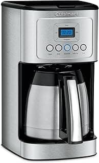 Cuisinart 12-Cup Coffee Maker with Thermal Coffee Carafe, Stainless Steel, Programmable Large Capacity Drip Coffee Machine for Home or Office, DCC-3400NAS, Silver