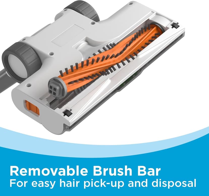 BLACK+DECKER POWERSERIES+ 20V MAX Cordless Stick Vacuum Cleaner with LED Floor Lights, Bagless, Lightweight, Cordless Vacuum Cleaners for Home, Up to 44 Minutes, Powerful Suction, Gray (BHFEA520J)