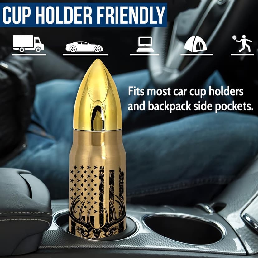 Limima Limima Hunting Gifts for Men – Funny 17oz Tumbler with Lid, I'd Rather Be Hunting Design, Unique Christmas, Xmas and Birthday Gift for Hunters, Perfect for Dad, Son, Husband, or Friends