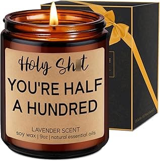 Fairy's Gift Funny 50th Birthday Candles, 50th Birthday Gifts for Women Men, Cool Turning 50 Year Old Gifts Ideas, Happy Half a Hundred Bday, Funny Presents for 50 Year Old Women, Men in Their 50s