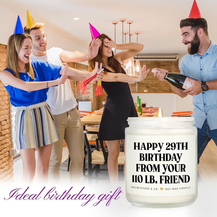 BaubleDazz Funny Best Friend Birthday Gifts for Women- Handmade Lavender Soy Wax Candle- Happy 30th, 40th, 50th, 60th,70th Birthday Gifts for Women, Friend, Her, Bestie (7oz)