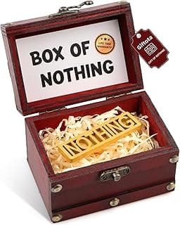 The Gift of Nothing - Gag Gifts for Person Who Wants Nothing & Who Has Everything Great for White Elephant Funny Birthday Christmas Idea Joke Gifts for Women Men